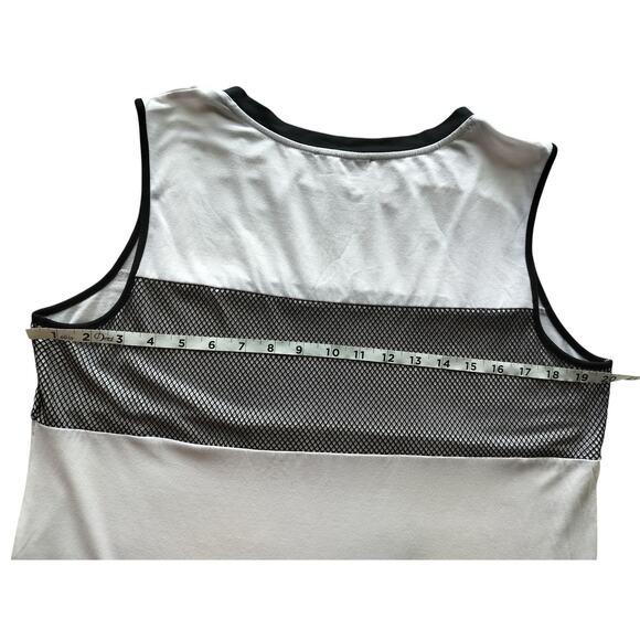 Serena Williams White Black Mesh Across The Chest Jersey Tank Top Size L - Picture 6 of 8